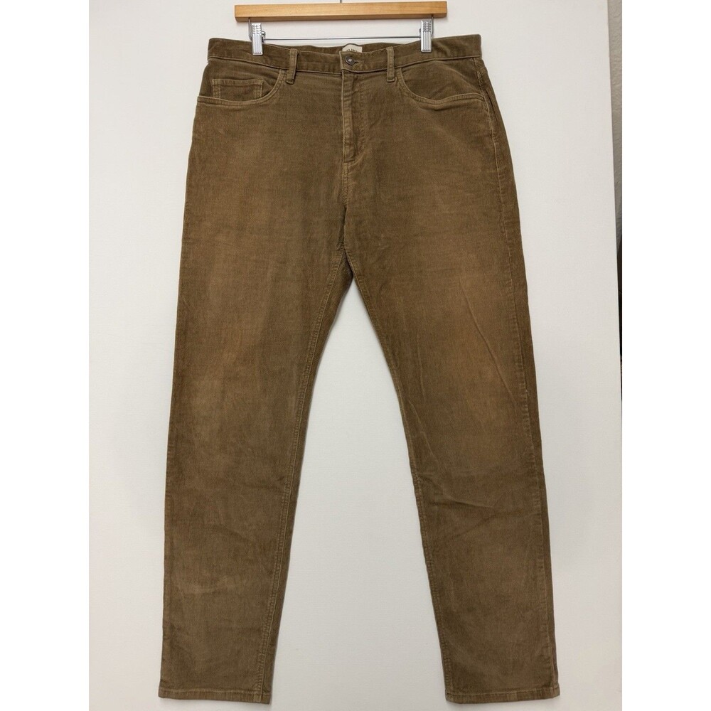 Flint and Tinder Corduroy Pants Men's Size 34x32 Brown Tapered Fit Casual